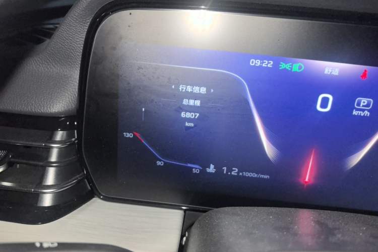 Used Hongqi HS5 2025 2.0T Two-Wheel Drive 600 000-Vehicle Commemorative Edition Odometer Close Up