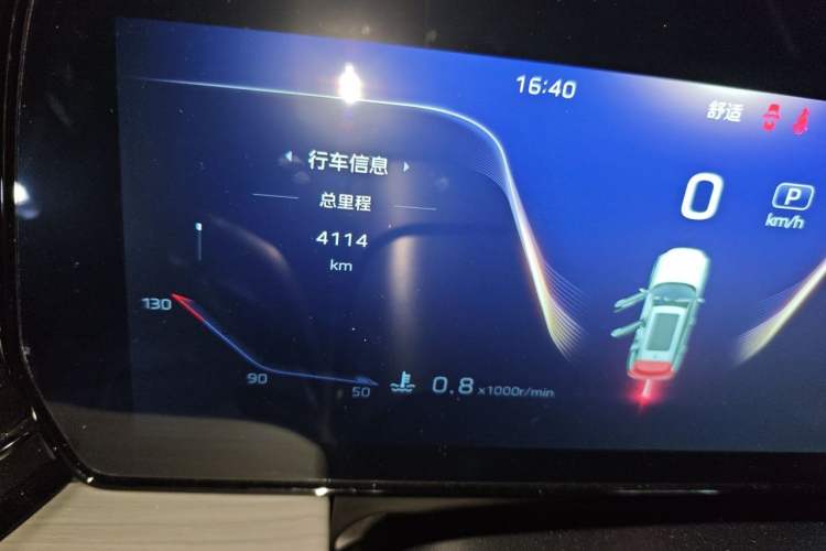 Used Hongqi HS5 2025 2.0T Two-Wheel Drive 600 000-Vehicle Commemorative Edition Odometer Close Up