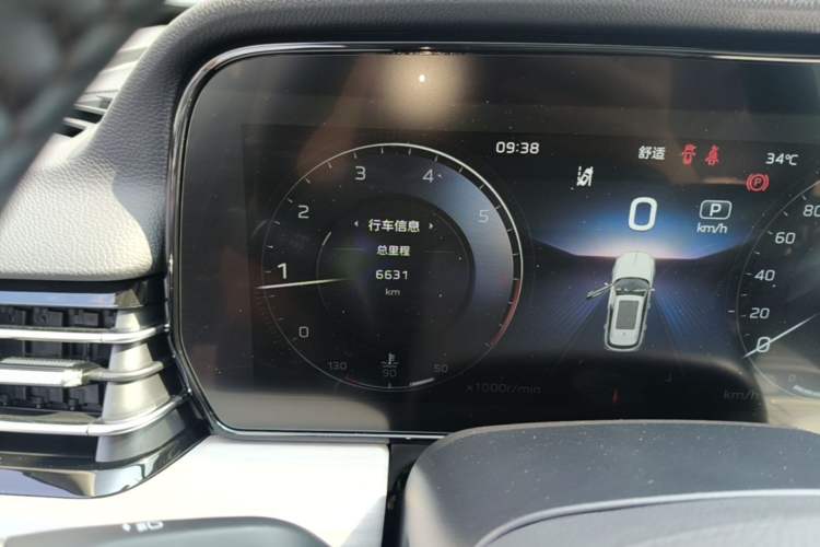Used Hongqi HS5 2025 2.0T All-Wheel-Drive Flagship Pro Edition Odometer Close Up