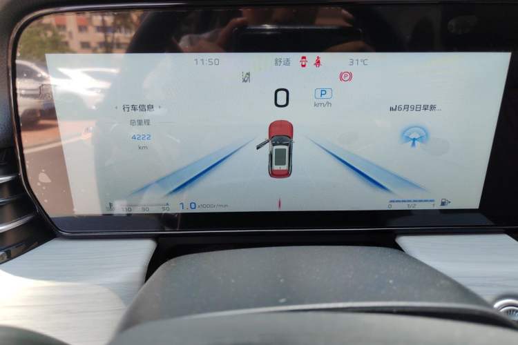 Used Hongqi HS5 2025 2.0T Two-Wheel Drive Flagship Pro Edition Odometer Close Up