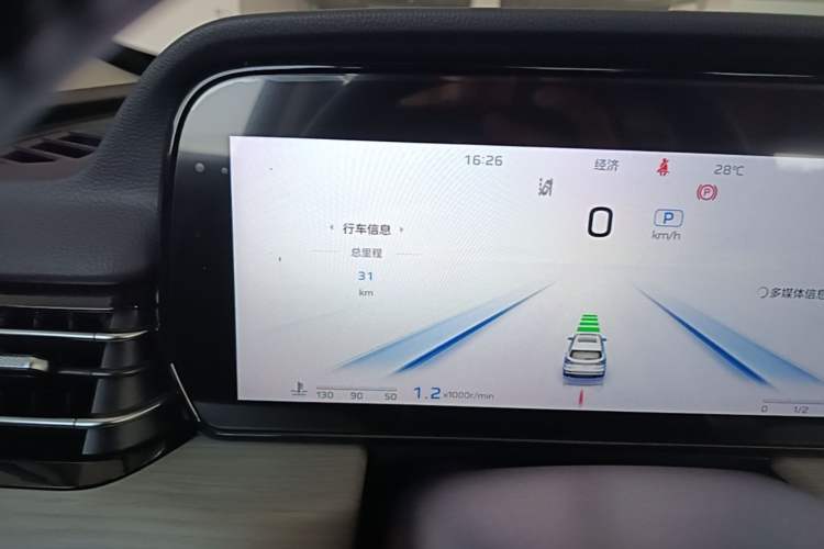 Used Hongqi HS5 2025 2.0T Two-Wheel Drive Flagship Pro Edition Odometer Close Up