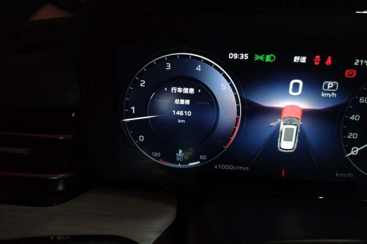 Used Hongqi HS5 2025 2.0T Two-Wheel Drive Flagship Pro Edition Odometer Close Up