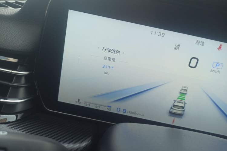 Used Hongqi HS5 2025 2.0T Two-Wheel-Drive Xuan Ying Edition Odometer Close Up