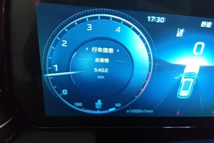 Used Hongqi HS5 2026 Model 2.0T Two-Wheel Drive Qi Xiang Pro Edition Odometer Close Up