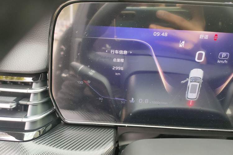 Used Hongqi HS5 2026 Model 2.0T Two-Wheel Drive Xuan Ying Edition Odometer Close Up