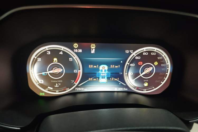 Used Hongqi HS7 2019 3.0T Automatic All-Wheel Drive Smart Connect Flagship Edition Instrument Cluster