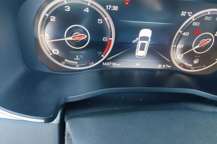 Used Hongqi HS7 2019 3.0T Automatic All-Wheel Drive Flagship Edition Odometer Close Up