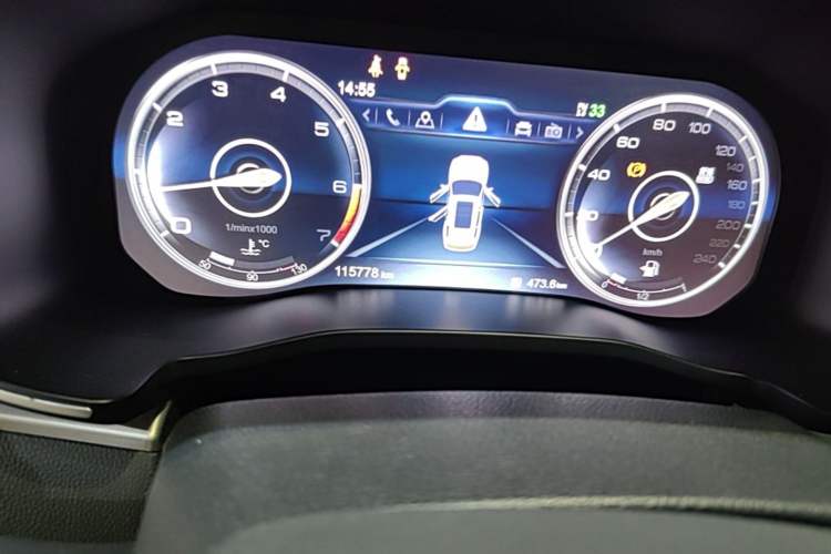 Used Hongqi HS7 2019 3.0T Automatic All-Wheel Drive Smart Connect Flagship Edition Odometer Close Up