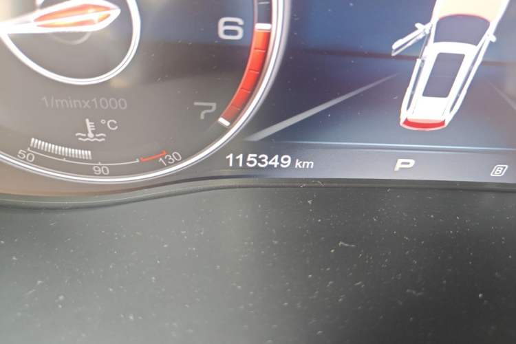 Used Hongqi HS7 2019 3.0T Automatic All-Wheel Drive Smart Connect Flagship Edition Odometer Close Up