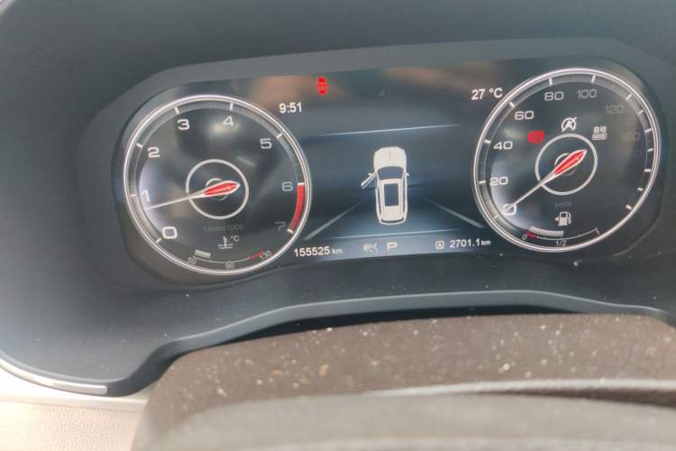 Used Hongqi HS7 2019 3.0T Automatic All-Wheel Drive Smart Connect Flagship Edition Odometer Close Up