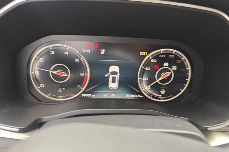 Used Hongqi HS7 2019 3.0T Automatic All-Wheel Drive Smart Connect Flagship Edition Odometer Close Up