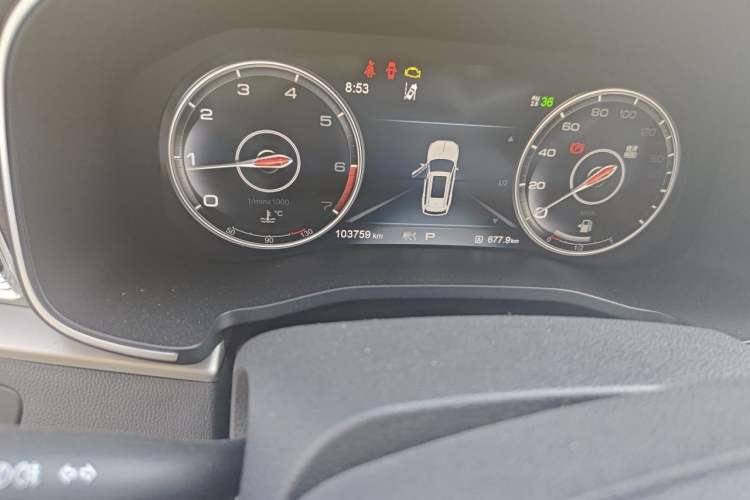 Used Hongqi HS7 2019 3.0T Automatic All-Wheel Drive Smart Connect Flagship Edition Odometer Close Up