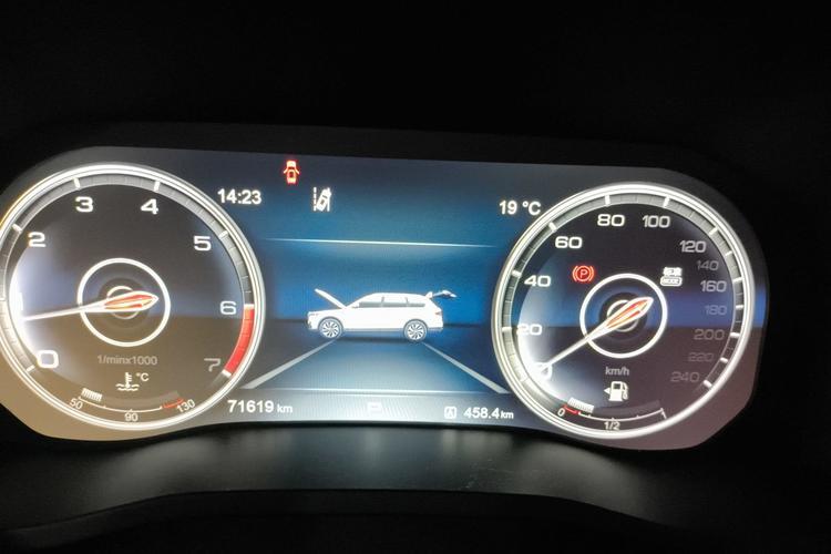 Used Hongqi HS7 2019 3.0T Automatic All-Wheel Drive Smart Connect Flagship Edition Odometer Close Up