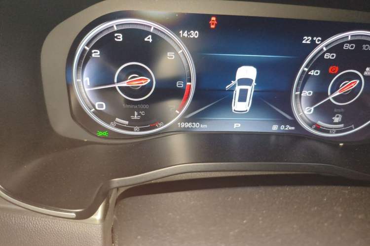 Used Hongqi HS7 2019 3.0T Automatic All-Wheel Drive Flagship Edition Odometer Close Up