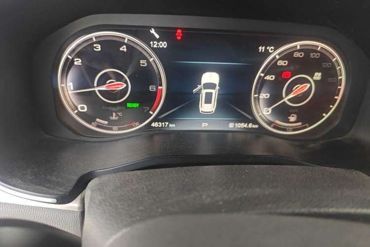 Used Hongqi HS7 2021 2.0T DCT Two-Wheel Drive Smart Connect Flagship Edition Odometer Close Up