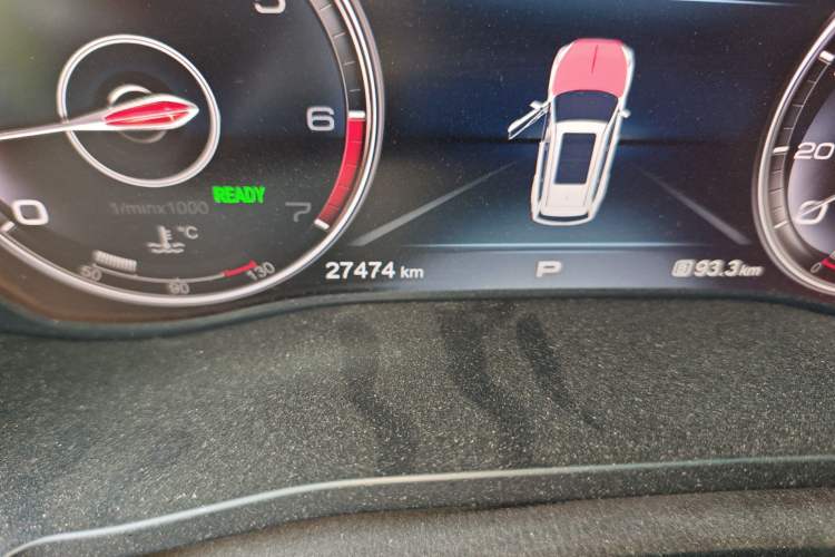 Used Hongqi HS7 2021 2.0T DCT Two-Wheel Drive Smart Connect Flagship Edition Odometer Close Up