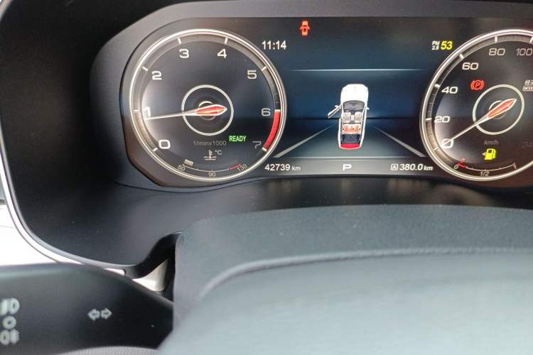 Used Hongqi HS7 2021 2.0T DCT Two-Wheel Drive Smart Connect Flagship Edition Odometer Close Up