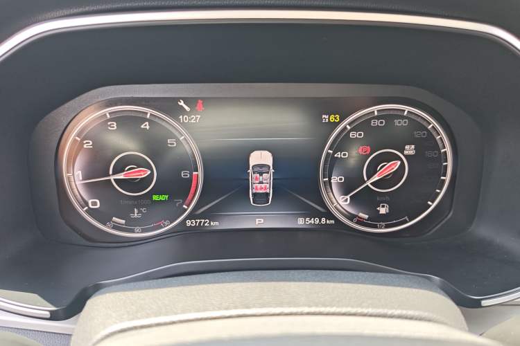 Used Hongqi HS7 2021 2.0T DCT Two-Wheel Drive Smart Connect Flagship Edition Odometer Close Up