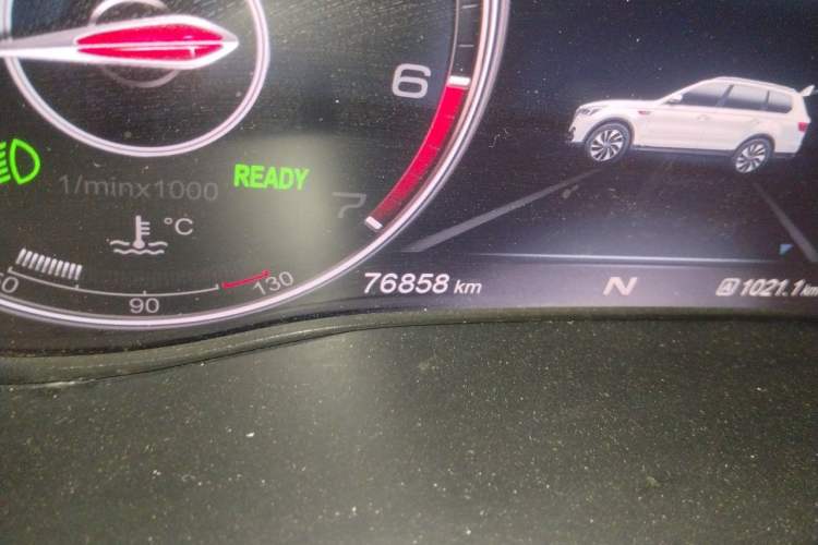 Used Hongqi HS7 2021 2.0T DCT Two-Wheel Drive Smart Connect Flagship Edition Odometer Close Up