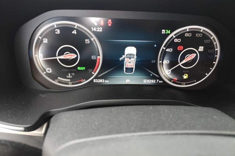 Used Hongqi HS7 2021 2.0T DCT Two-Wheel Drive Smart Connect Flagship Edition Odometer Close Up