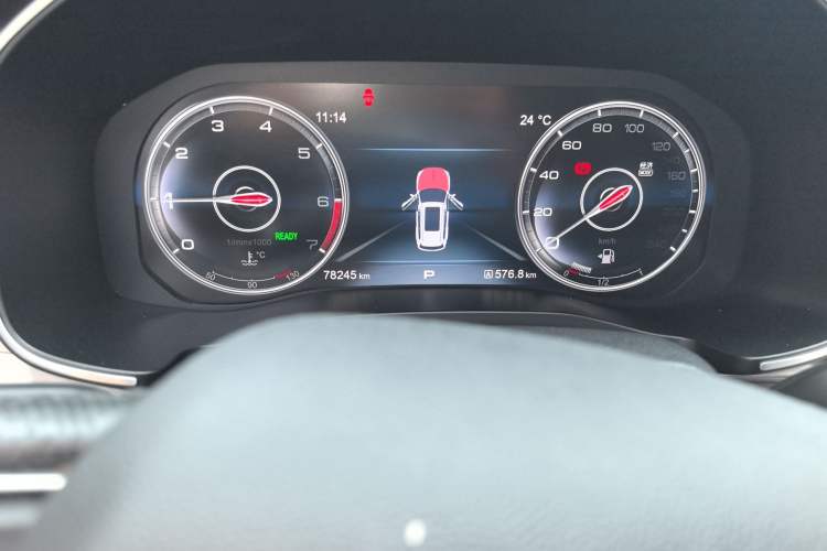 Used Hongqi HS7 2021 2.0T DCT Two-Wheel Drive Smart Connect Flagship Edition Odometer Close Up