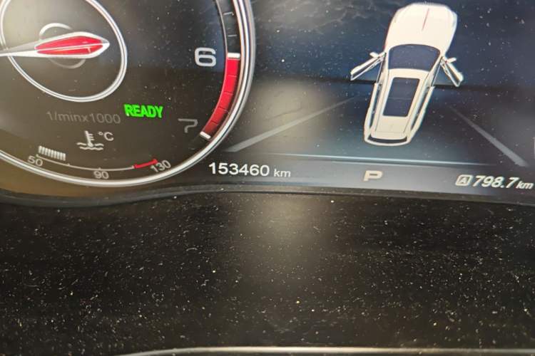 Used Hongqi HS7 2021 2.0T DCT Two-Wheel Drive Smart Connect Flagship Edition Odometer Close Up