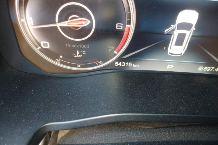 Used Hongqi HS7 2021 3.0T Automatic All-Wheel Drive Smart Connect Flagship Edition Odometer Close Up