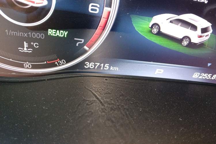 Used Hongqi HS7 2021 2.0T DCT Two-Wheel Drive Smart Connect Flagship Edition Odometer Close Up