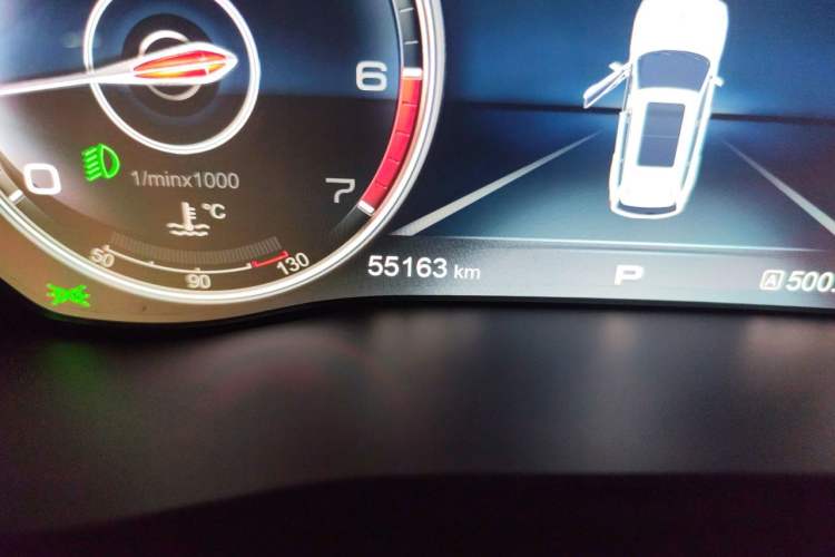 Used Hongqi HS7 2021 3.0T Automatic All-Wheel Drive Smart Connect Flagship Edition Odometer Close Up