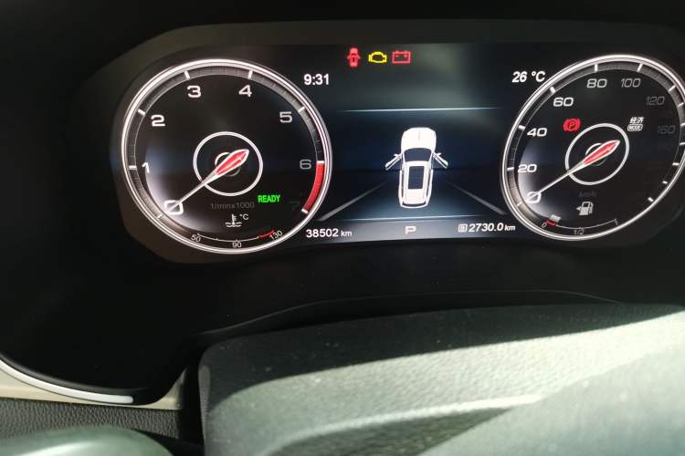 Used Hongqi HS7 2021 2.0T DCT Two-Wheel Drive Smart Connect Flagship Edition Odometer Close Up