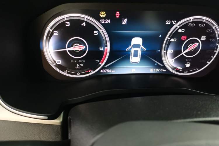 Used Hongqi HS7 2021 3.0T Automatic All-Wheel Drive Smart Connect Flagship Edition Odometer Close Up