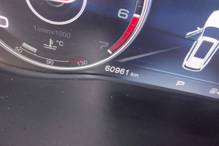 Used Hongqi HS7 2021 3.0T Automatic All-Wheel Drive Smart Connect Flagship Edition Odometer Close Up