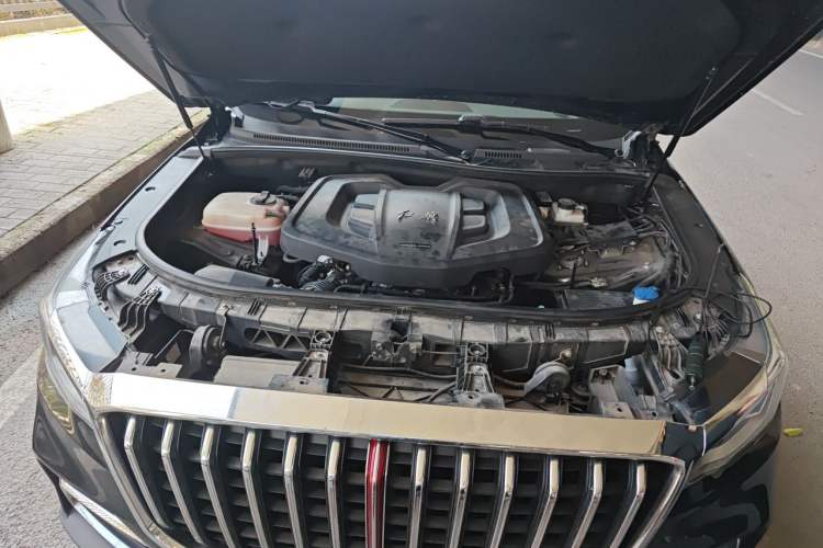 Used Hongqi HS7 2022 2.0T DCT Two-Wheel Drive Smart Connect Flagship Edition Seven Seats Engine Bay
