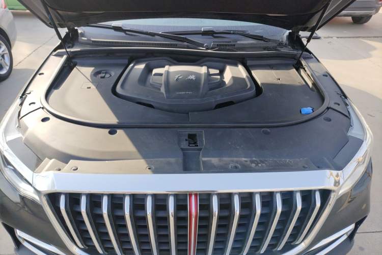 Used Hongqi HS7 2022 2.0T DCT Two-Wheel Drive Smart Connect Flagship Edition Seven Seats Engine Bay