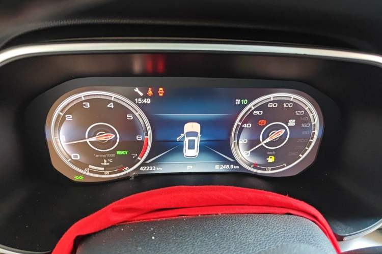 Used Hongqi HS7 2022 2.0T DCT Two-Wheel Drive Smart Connect Flagship Edition Seven Seats Instrument Cluster