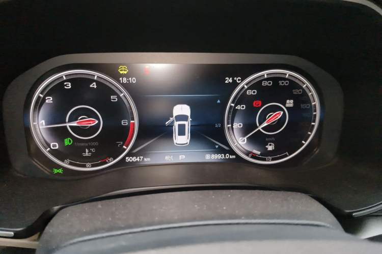 Used Hongqi HS7 2022 3.0T Automatic All-Wheel Drive Smart Connect Flagship Edition 7 Seats Instrument Cluster