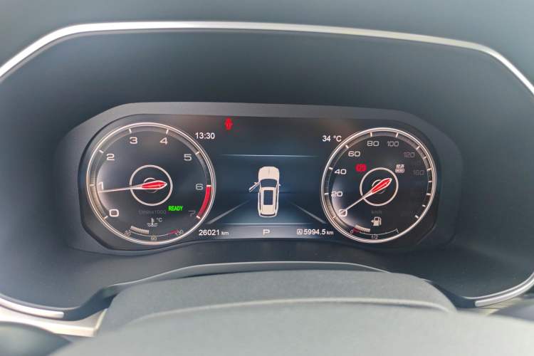 Used Hongqi HS7 2022 2.0T DCT Two-Wheel Drive Smart Connect Flagship Edition Five Seats Instrument Cluster