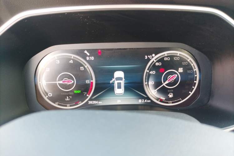 Used Hongqi HS7 2022 2.0T DCT Two-Wheel Drive Smart Connect Flagship Edition Seven Seats Instrument Cluster