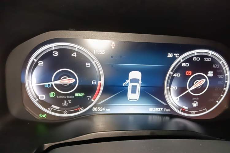 Used Hongqi HS7 2022 2.0T DCT Two-Wheel Drive Smart Connect Flagship Edition 7 Seats Instrument Cluster