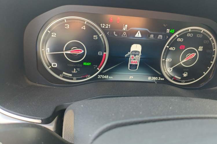 Used Hongqi HS7 2022 2.0T DCT Two-Wheel Drive Smart Connect Flagship Edition 7 Seats Odometer Close Up