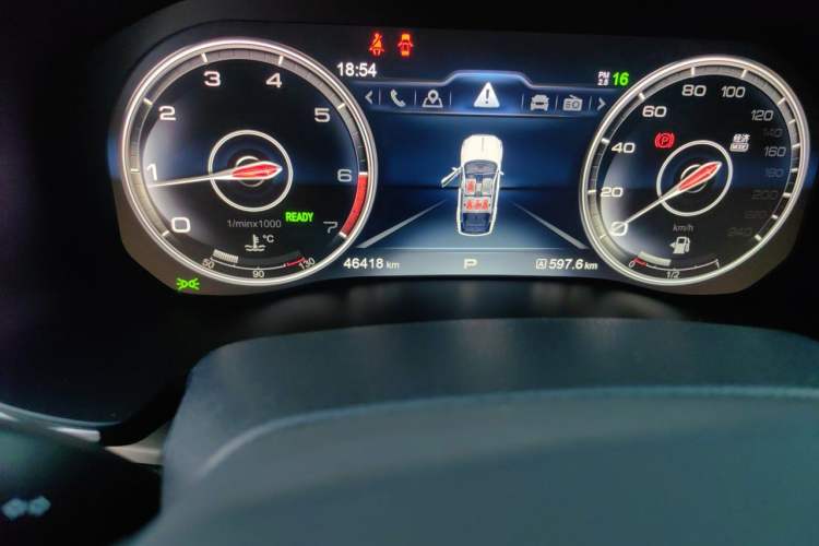 Used Hongqi HS7 2022 2.0T DCT Two-Wheel Drive Smart Connect Flagship Edition Seven Seats Odometer Close Up