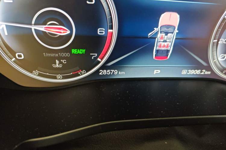 Used Hongqi HS7 2022 2.0T DCT Two-Wheel Drive Smart Connect Flagship Edition Five Seats Odometer Close Up