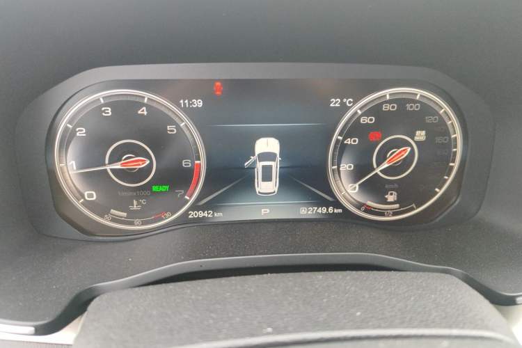 Used Hongqi HS7 2022 2.0T DCT Two-Wheel Drive Smart Connect Flagship Edition Seven Seats Odometer Close Up