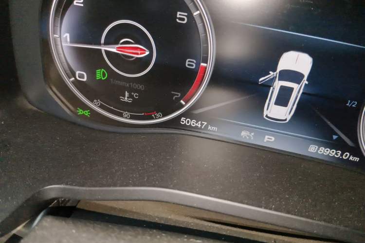 Used Hongqi HS7 2022 3.0T Automatic All-Wheel Drive Smart Connect Flagship Edition 7 Seats Odometer Close Up