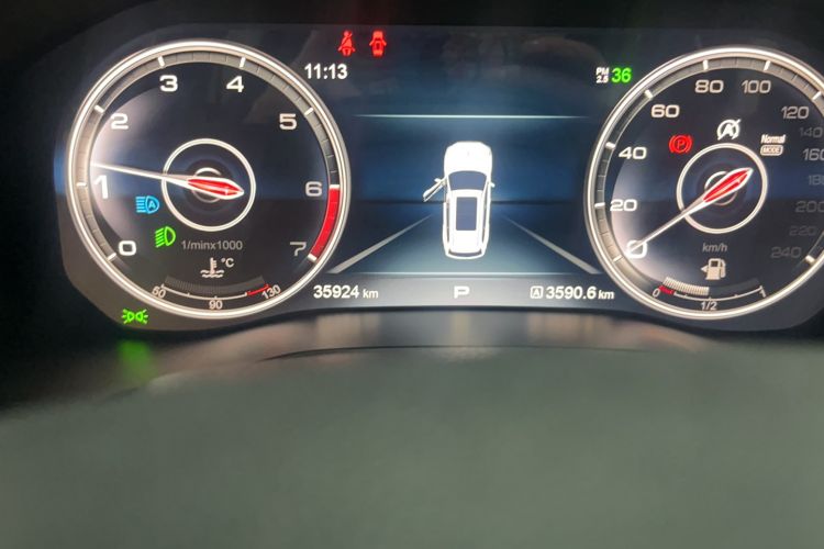 Used Hongqi HS7 2022 3.0T Automatic All-Wheel Drive ZhiLian Flagship Edition Five Seats Odometer Close Up
