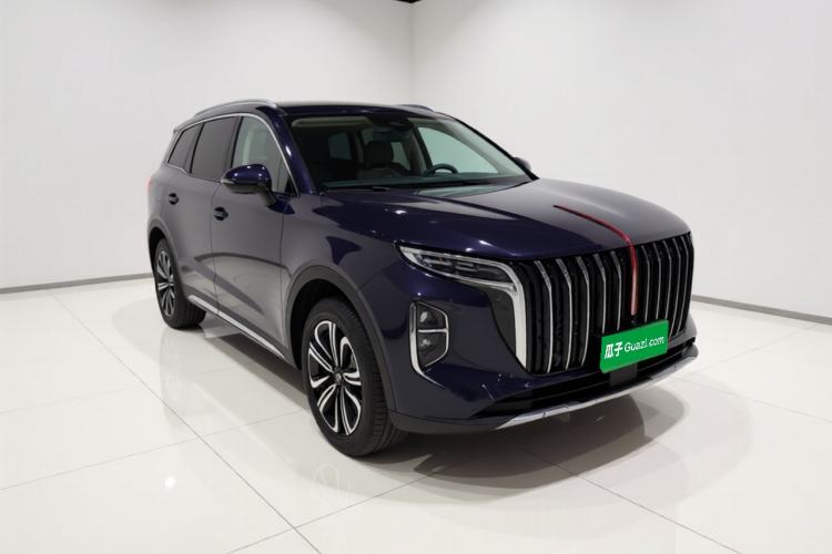 Used Hongqi HS7 2023 2.0T Automatic All-Wheel-Drive Flagship Edition Six Seats Front Right 45 Deg