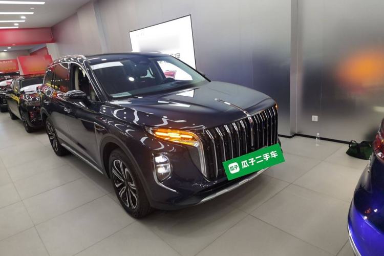 Used Hongqi HS7 2023 2.0T Automatic All-Wheel-Drive Flagship Edition Six Seats Front Right 45 Deg