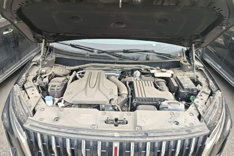 Used Hongqi HS7 PHEV 2024 2.0T PHEV Four-Wheel Drive Flagship Edition 7 Seats Engine Bay