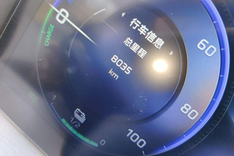 Used Hongqi HS7 PHEV 2024 2.0T PHEV Four-Wheel Drive Flagship Edition 6 Seats Odometer Close Up