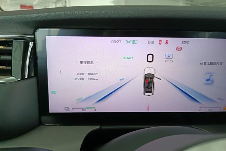 Used Hongqi HS7 PHEV 2024 2.0T PHEV Four-Wheel Drive Flagship Edition 6 Seats Odometer Close Up